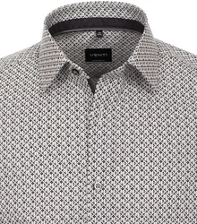 VENTI Business Langarmhemd Grau/Beige