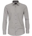 VENTI Business Langarmhemd Grau/Beige