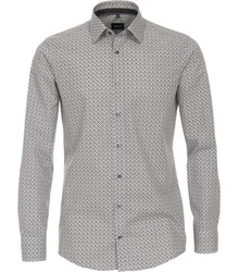 VENTI Business Langarmhemd Grau/Beige