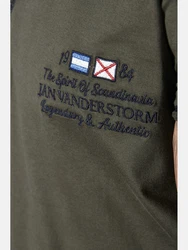 Jan Vanderstorm T-Shirt HAFTOR Dunkelgrün/Khaki