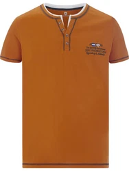Jan Vanderstorm T-Shirt HAFTOR Rot/Braun/Beige/Orange