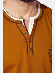 Jan Vanderstorm T-Shirt HAFTOR Rot/Braun/Beige/Orange