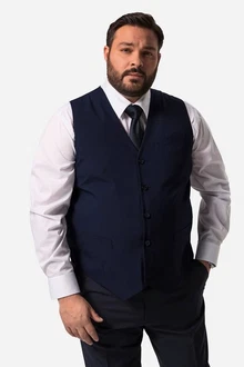 Men Plus Steppweste Baukasten Madrid Dunkelblau/Hellblau/Blau