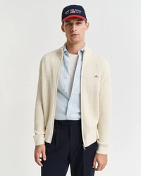 Gant Strickjacke Regular Fit Beige/Khaki/Creme/Weiß