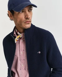Gant Strickjacke Regular Fit Dunkelblau/Hellblau/Schwarz