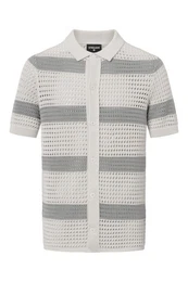 Strickjacke Strickhemd Ander-P - Gerade