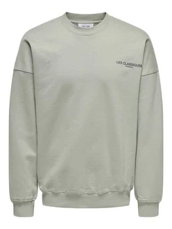 ONLY & SONS Sweatshirt Classic Sweatshirt - Comfort Fit Khaki/Dunkelgrün/Grün/Grau