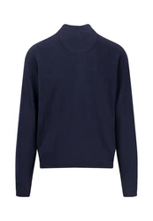 FYNCH-HATTON Strickjacke Cardigan Zip Dunkelblau/Hellblau/Blau