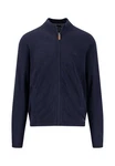 FYNCH-HATTON Strickjacke Cardigan Zip Dunkelblau/Hellblau/Blau