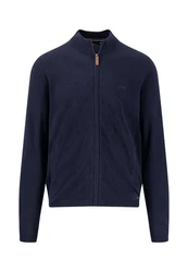 FYNCH-HATTON Strickjacke Cardigan Zip Dunkelblau/Hellblau/Blau