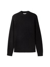 Strickpullover basic structured crewneck knit