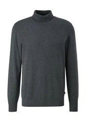 s.Oliver Strickpullover Longpullover Dunkelgrau/Grau/Dunkelblau/Hellgrau