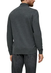 s.Oliver Strickpullover Longpullover Dunkelgrau/Grau/Dunkelblau/Hellgrau