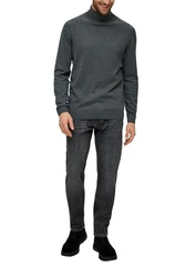 s.Oliver Strickpullover Longpullover Dunkelgrau/Grau/Dunkelblau/Hellgrau