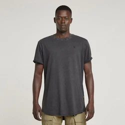 G-STAR T-Shirt Text Back Overdyed Lash Dunkelgrau/Hellgrau/Khaki/Grau/Schwarz
