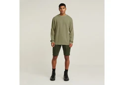 G-STAR Kurzarmshirt Overdyed Tweeter Dunkelgrün/Khaki