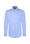 seidensticker Langarmhemd Business Hemd Shaped Fit Hellblau/Dunkelblau/Blau