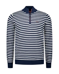 New Zealand Auckland Strickpullover Edgar Dunkelblau/Hellblau/Blau
