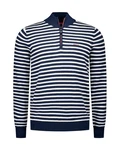 New Zealand Auckland Strickpullover Edgar Dunkelblau/Hellblau/Blau