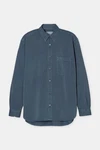 CLOSED Kurzarmshirt Relaxed Fit Grau/Blau/Dunkelblau/Hellblau