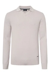 JOOP! Pullover 'Sachar' Braun/Grau/Khaki/Beige/Hellgrau
