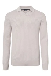JOOP! Pullover 'Sachar' Braun/Grau/Khaki/Beige/Hellgrau