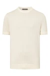 Windsor Kurzarmshirt Poloshirt Cashmilo-T Regular Fit Weiß/Khaki/Beige