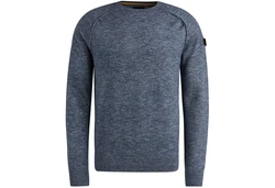 PME LEGEND Strickpullover Regular Fit Dunkelblau/Grau