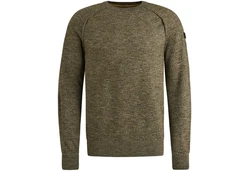 PME LEGEND Strickpullover Regular Fit Dunkelgrün/Khaki
