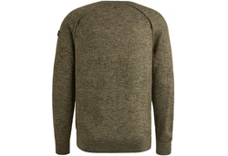 PME LEGEND Strickpullover Regular Fit Dunkelgrün/Khaki