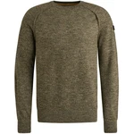 PME LEGEND Strickpullover Regular Fit Dunkelgrün/Khaki