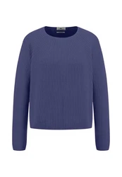 FYNCH-HATTON Strickpullover Basic Pullover Regular Fit Blau/Dunkelblau/Lila/Fliederfarben
