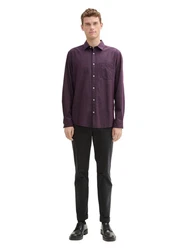 TOM TAILOR Hemd Lila/Bordeaux/Dunkelrot/Rosa
