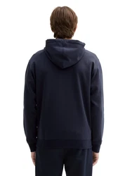 TOM TAILOR Denim Sweatshirt Hoodie mit Logo Print marine/mint/wei