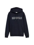 TOM TAILOR Denim Sweatshirt Hoodie mit Logo Print marine/mint/wei
