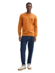 TOM TAILOR Pullover Orange/Braun