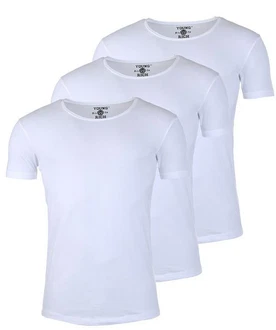Young & Rich T-Shirt Herren Uni Basic 1702 Rundhalsausschnitt Kurzarm Slim Fit Weiß/Blau/Hellblau/Dunkelblau/Creme/Grau