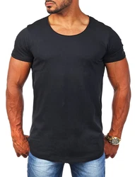 Young & Rich T-Shirt Herren Uni Basic 1702 Blau/Dunkelblau/Grau