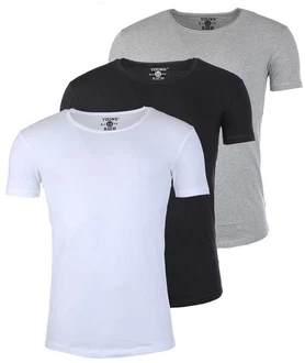 Young & Rich T-Shirt Herren Uni Basic 1702 Rundhalsausschnitt Kurzarm Slim Fit