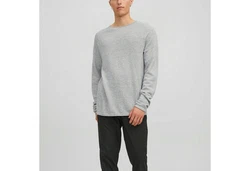 Jack & Jones Strickpullover JJEhill Light Grey Melange