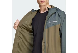 adidas TERREX TERREX MULTI 2L RAIN.RDY REGENJACKE Grün/Dunkelgrün