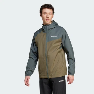 adidas TERREX TERREX MULTI 2L RAIN.RDY REGENJACKE Grün/Dunkelgrün