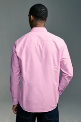 Next Langarmhemd Slim Fit Oxfordhemd Rosa/Lila