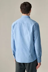 Next Langarmhemd Slim Fit Oxfordhemd Blau/Hellblau/Dunkelblau