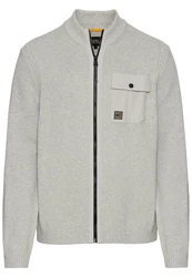 camel active Strickjacke mit Troyer-Kragen Grau/Hellgrau/Khaki