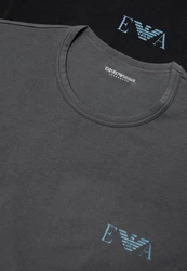 Emporio Armani T-Shirt Kurzarmshirt 2 Pack Dunkelblau/Weiß