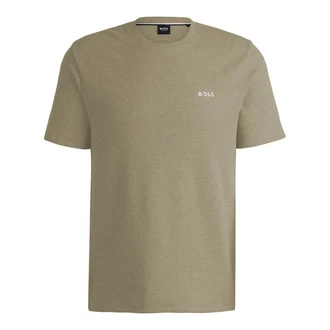 BOSS Kurzarmshirt Waffle T-Shirt mit Logo-Stickerei Dunkelgrün/Khaki/Grün BOSS Kurzarmshirt Waffle T-Shirt mit Logo-Stickerei Dunkelgrün/Khaki/Grün