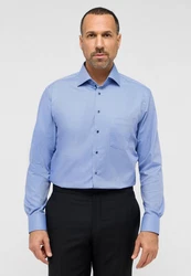 Eterna Langarmhemd MODERN FIT Dunkelblau/Pastell/Hellblau/Blau