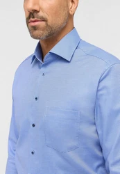 Eterna Langarmhemd MODERN FIT Dunkelblau/Pastell/Hellblau/Blau
