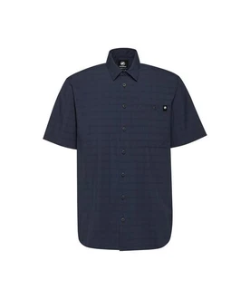 Mammut Kurzarmhemd Lenni Shirt Herren Dunkelblau/Hellblau/Blau